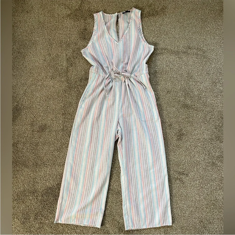 Anthropologie‎ DREW - Vertical Striped Jumpsuit size xs